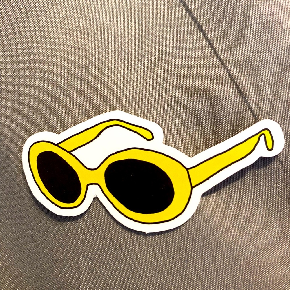 🌈20/$12🌈 Yellow Sunglasses Sticker